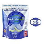 Turkishcare Hepsi 1 Arada 40 Lı Bulaşık Makinesi Tableti X 6 Paket (240 Tablet)