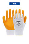 Pn2 Sarı Iş Eldiveni Polyester Örme Nitril Beybi Royaleks Group - 6 Çift