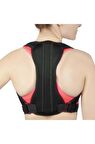 Unisex Siyah Balenli Medikal Korse Ortopedik Kamburluk Önleyici Sırt Dik Duruş Korsesi