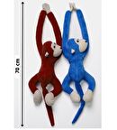 Fanatik Taraftarlara Özel Peluş Maymun: Boyuna Asılabilen, Stadyumu Renklendirecek Maskot Maymun-70 cm