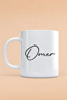 Ömer Yazılı Kupa Bardak - Baskılı Kupa Bardak - Baskılı Fincan - Isimli Bardak