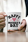 Hediyemi Mutlu Anneler Günü Renkli Baskılı Tasarımlı Kahve Çay Kupa Bardak