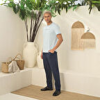 Elitepoint 1708 Erkek Yazlık Kısa Kol Uzun Alt Pijama Takımı