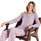 Over Sleep 3116 Kadın Melisa Büyük Beden Pijama Takımı