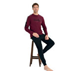 Over Sleep 2225 Erkek Kışlık Interlok Pijama Takım