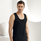 Şahinler E005 6'lı Paket Erkek %100 Pamuk Siyah Atlet 3XL