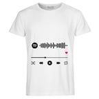 Müzik Çalar Tasarımlı Kişiselleştirilebilir Erkek Kadın Tişört - Spotify Kodlu Unisex Tshirt