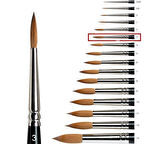 Samur 145 Serisi Yuvarlak Uçlu Sulu Boya Fırçası No:3