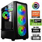 Xaser Delux X13 Ryzen 5 8400F 16GB DDR5 Ram 512GB M.2 NVMe SSD 8GB RTX4060 Ti Masaüstü Oyuncu Bilgisayarı