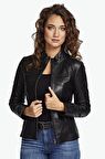 Cinzia Siyah Deri Ceket