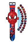 Spiderman Örümcek Adam Projeksiyonlu Saat 24 Farklı Karakteri Duvara Yansıtır