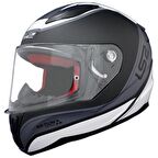LS2 RAPID DEEPER MAT BEYAZ-SİYAH KAPALI KASK