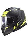 LS2 STORM NERVE MAT SİYAH NEON SARI MOTOSİKLET KASK