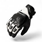 SCOYCO MC192WP SİYAH BEYAZ KIŞLIK MOTOSİKLET ELDİVENİ