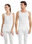 Thermal Sıfır Kol Atlet Unisex İçlik Beyaz C0T6N2O9
