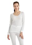 Kadın Uzun Kol Level 1 Beyaz Thermal C8T6N2O1