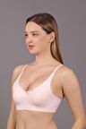 Kadın Lazer Kesim İnce Süngerli Desteksiz Pudra Crop Sütyen C3T3N6O110