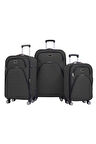 Gedox 3'lü Valiz Seti 4 Teker Kumaş Valiz Antrasit 1081