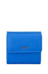 Grande Hakiki Deri Kadın Cüzdan Mavi 2765