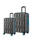 2'li Valiz Seti Orta Boy - Kabin Boy Antrasit 1167