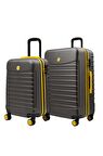 2'li Valiz Seti Orta Boy - Kabin Boy Antrasit 1168
