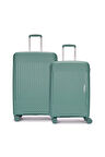 Benetton 2'li Set Büyük Ve Orta Boy %100 Polipropilen Valiz Yeşil 14Bnt8001