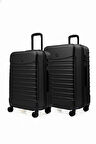 2'li Valiz Seti Büyük Boy - Orta Boy Siyah-Siyah 1168-