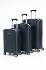 Pierre Cardin 3'lü Set %100 Polipropilen Valiz Lacivert 04PC7090