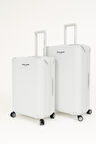 Pierre Cardin Büyük Ve Orta Boy 2'li Set %100 Polipropilen Valiz Beyaz 04PC7090