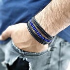 %100 Çelik 3 Sıra Halat Çelik Aparatlı Bileklik Krom Kapama 