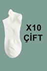 Unisex 10 Çift Görünmez Renkli Çorap