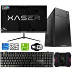 Xaser Xsr563 i5 12400F 16GB Ram 256GB M.2 NVMe SSD 2GB GT610 Ekran Kartı 23.8" Monitör Masaüstü Ofis Bilgisayarı