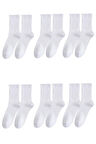 Unisex 6'lı Düz Tenis Model Çorap