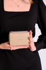 kadin cuzdan kartlik fermuarli cuzdan Vizon Kum Tas Camel Taba Just Polo 1002-01