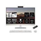HP 27-CR0009NT i5 1335U 40GB 512GB SSD Intel Graphics 27" FHD IPS W11H All In One PC Beyaz & PER4