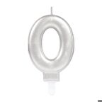 0 Rakam Mum Gümüş Renk (3984)