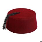 Bordo Renk Osmanlı Fesi Yöresel Folklor Fesi Şapkası 2 No 2 Yaş Bebek (3984)