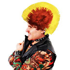 Mohican Mohawk Punk Peruk - 70 li 80 li Yıllar Peruk Model 11 (3984)