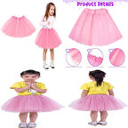 Pembe Renk Tütü Etek Bale Eteği Gösteri Eteği Çocuk Bebek Boy (3984)