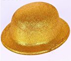 Altın Renk Yuvarlak Simli Plastik Parti Şapkası (3984)