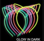 Karanlıkta Yanan Glow Kedi Kulağı Kedi Tacı Renkli 6 Adet (3984)