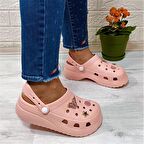 Sonimix 12901 Pudra Taşlı Kalın Tabanlı Kadın  Terlik