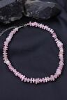 Pembe Kuvars Taşı Kolye