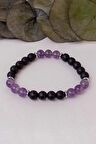 Ametist ve Oniks Taşı Bileklik