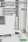 Beyaz PVC Kapı ve Pencere Emniyet Stopperi - Rüzgarla Kapanmayı Önleyici, Çocuk & Evcil Hayvan Güvenlik Takozu (Çok Renkli Dayanıklı Stopper, 7x3.7cm)