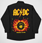 AC DC Müzik Grubu Baskılı Unisex Rock Metal Gömlek