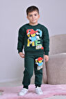 PJK3İ Leegoo Desenli 3 İp Şardonlu %100 Pamuk Erkek Çocuk Eşofman Takımı 3-10 Yaş 8261