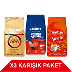 Qualità Oro + Crema e Gusto Classico + Suerte Çekirdek Kahve (1000gr) 3'Lü Paket