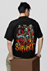 Slipknot Prepare For Hell Tour Yazılı Unisex Oversize Rock Metal Müzik Grubu Tişört