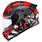 50.X WILD MAT SİYAH-KIRMIZI KASK